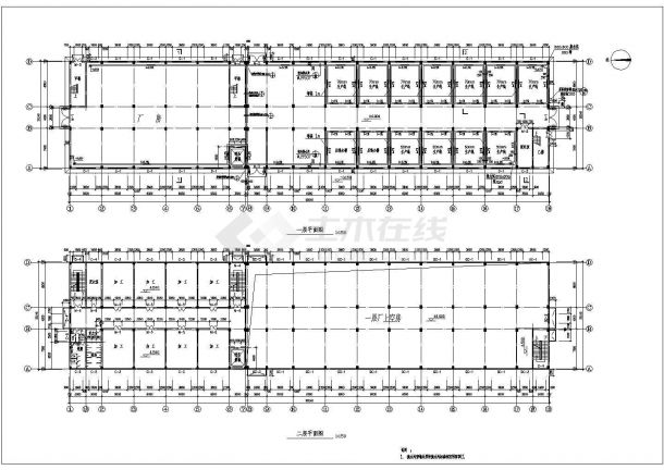 某地三层加工生产线厂房建筑设计图（含大样详图）-图二