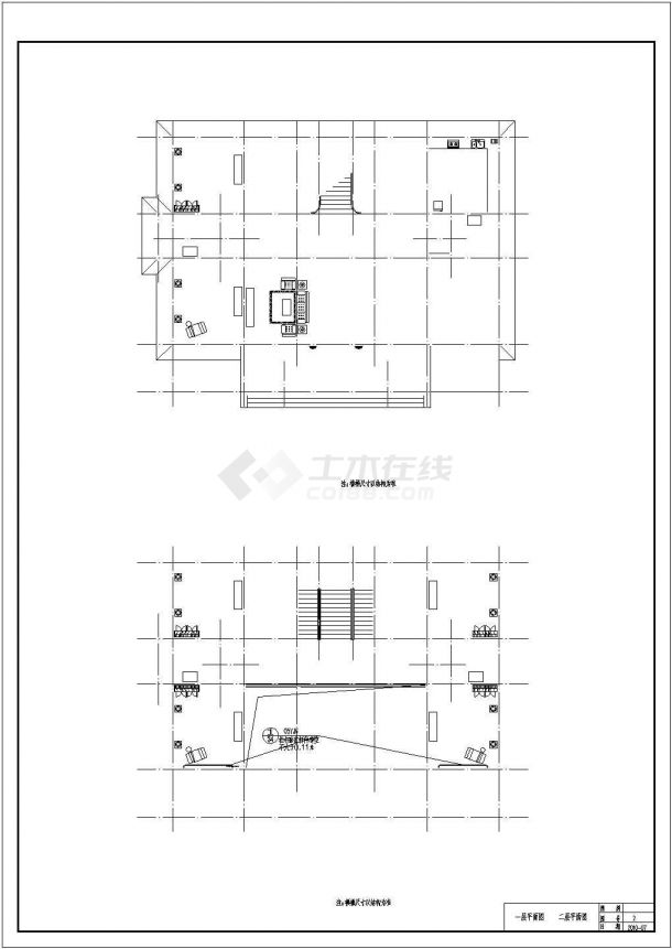 多层欧式风格别墅建筑、结构设计施工图-图二