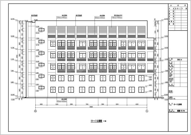 六层高中教学楼建筑设计施工图（框架结构）-图二