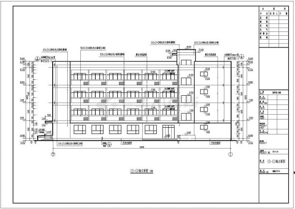 某中学四层高中宿舍楼建筑施工设计图纸-图二