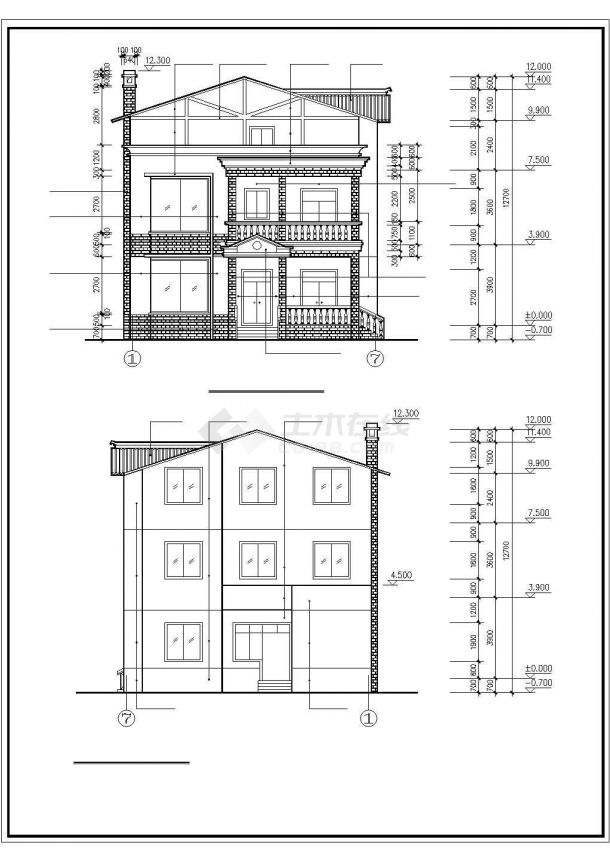 【江西】某农村住宅建筑设计施工图纸-图一