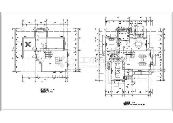 【杭州】某别墅建筑结构全套设计施工图纸-图二