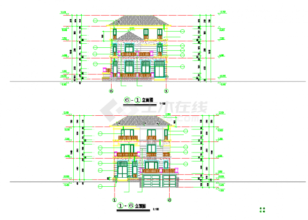 【江西】某别墅建筑结构设计施工图纸-图一