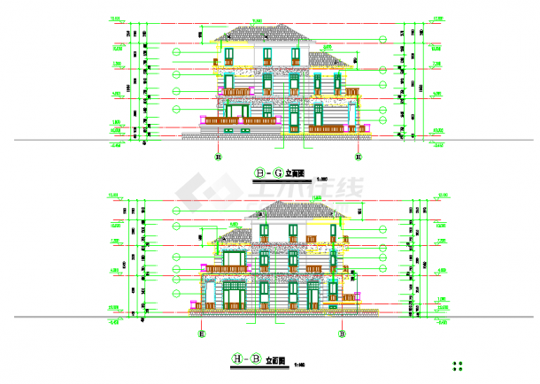 【江西】某别墅建筑结构设计施工图纸-图二
