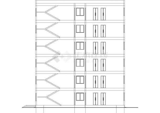 某六层宿舍楼建筑设计图-图二
