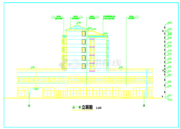 【溧水】沿街商住楼建筑设计施工图纸-图一