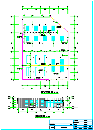 某4S店单层钢结构生产维护车间建筑施工图-图二