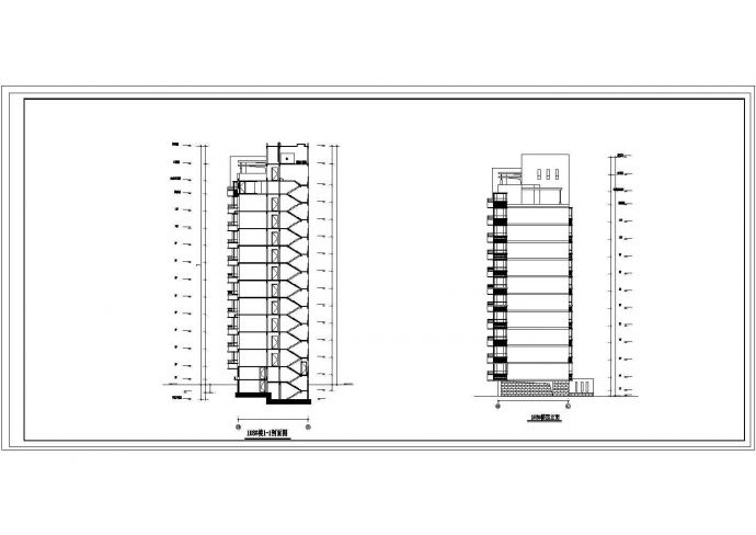 某十二层板式住宅（顶层复式）建筑施工图_图1