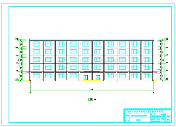 钢框架结构宿舍楼结构设计施工图纸-图一