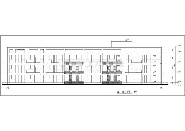 【重庆】某地三层幼儿园建筑设计方案图-图一