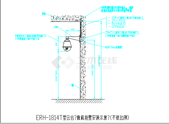 某精美的摄像机及喇叭安装cad参考图-图一