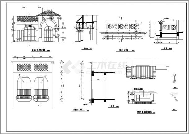 某小区多层法式住宅建筑CAD图-图一