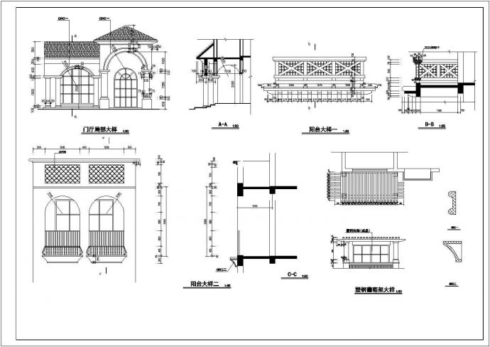 某小区多层法式住宅建筑CAD图_图1