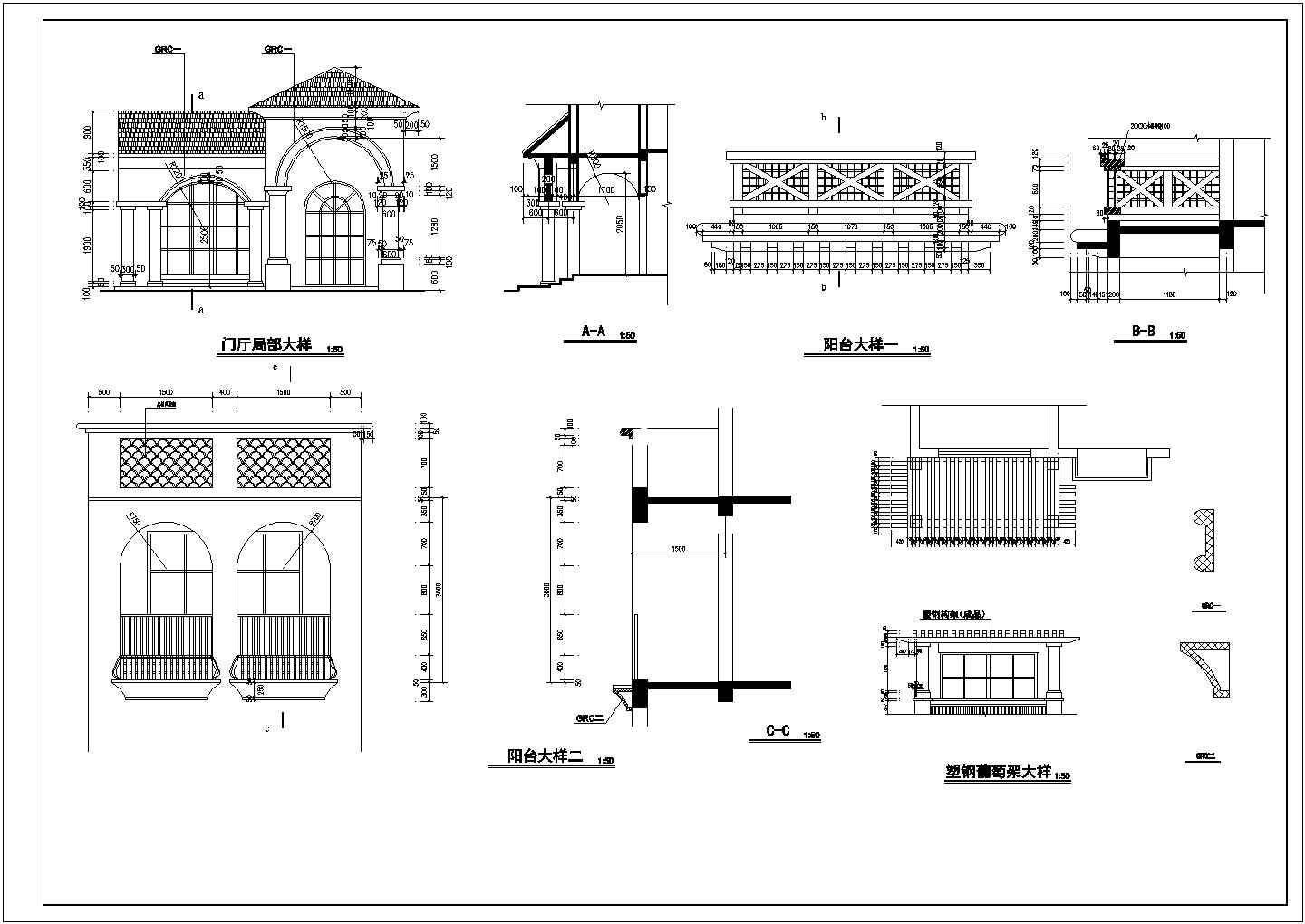 某小区多层法式住宅建筑CAD图