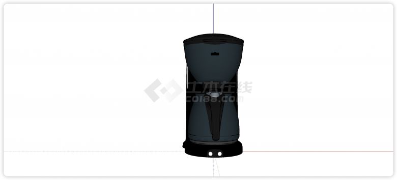 美式咖啡机厨房电器su模型-图一