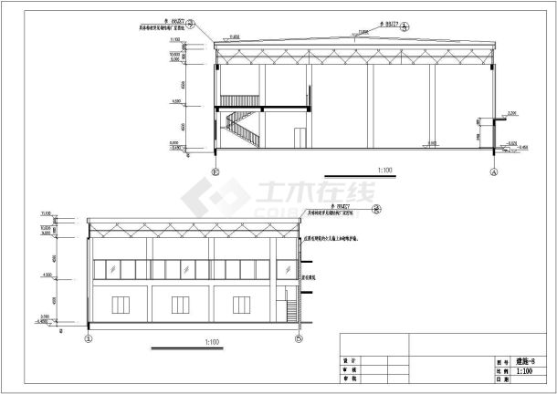 某私人会所羽毛球馆建筑设计施工图-图一