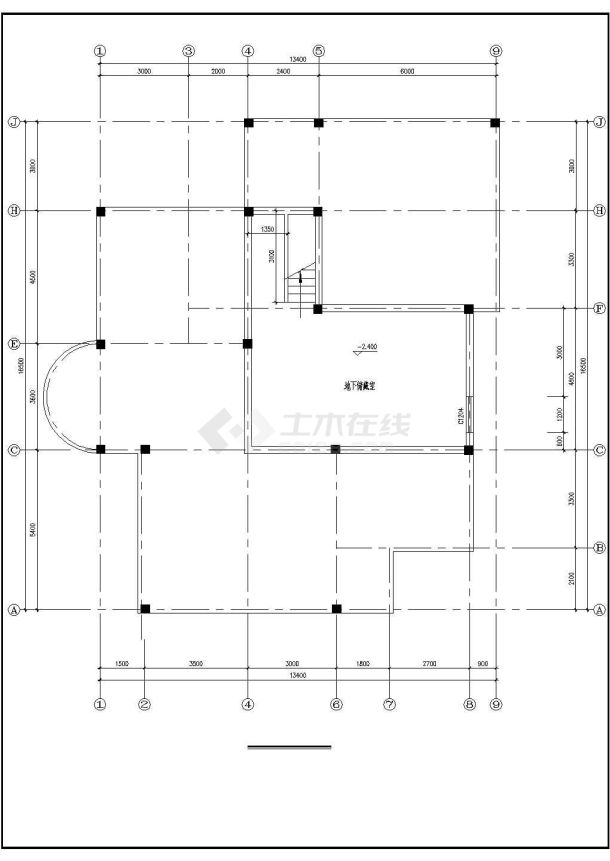 某地区三层现代中式风格别墅建筑施工图纸-图一