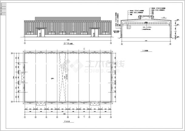 某地27米跨轻钢厂房结构设计施工图-图一