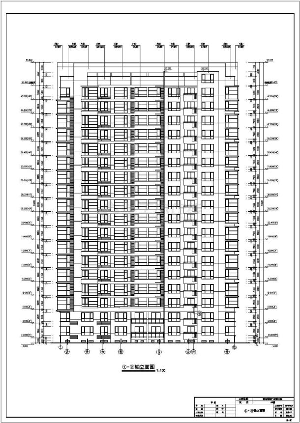 【青岛】某住宅5#建筑施工图(高层板楼18F)-图一