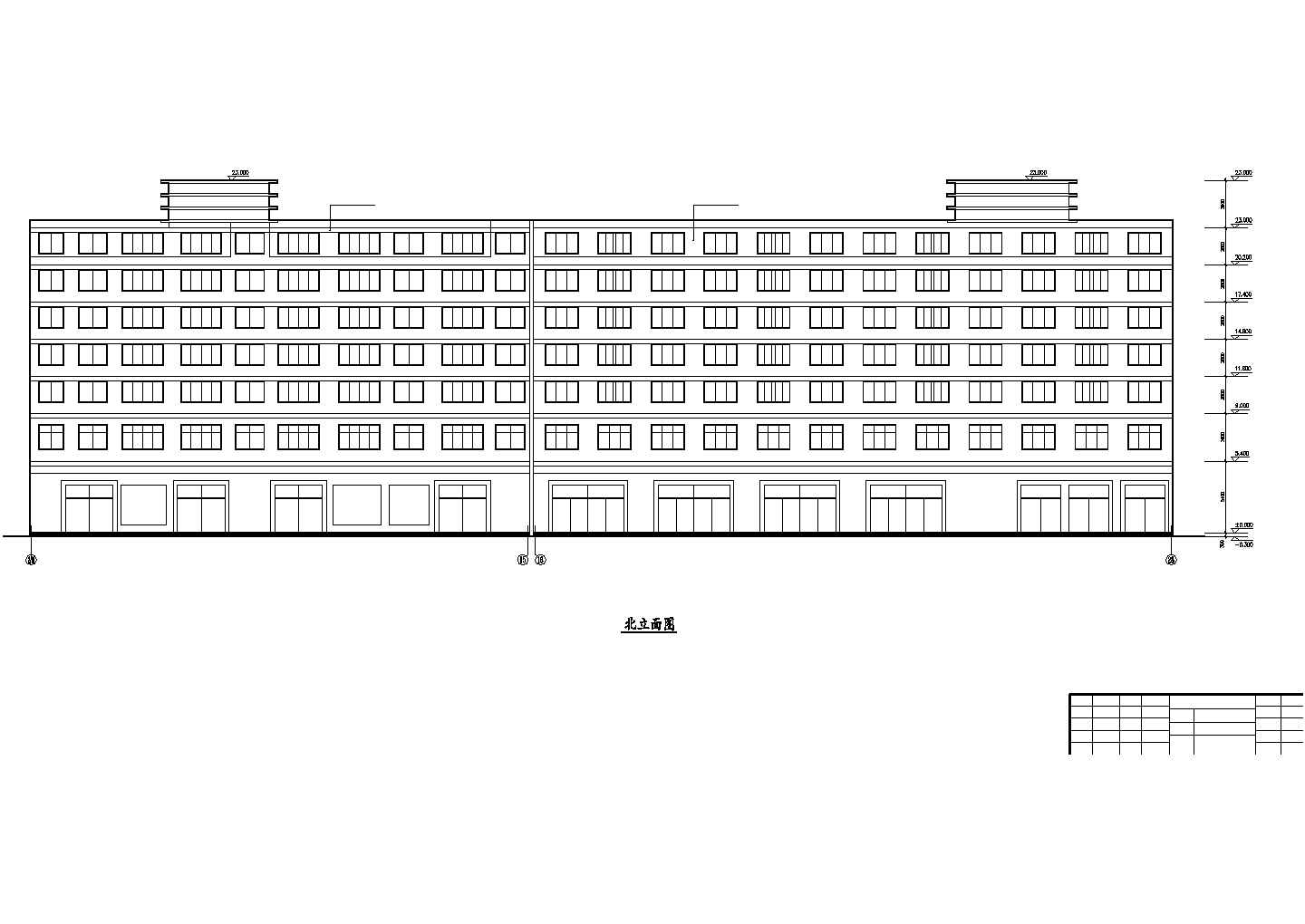 某沿街七层综合楼建筑设计施工图纸