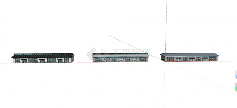 单层排架结构单跨厂房su模型-图二