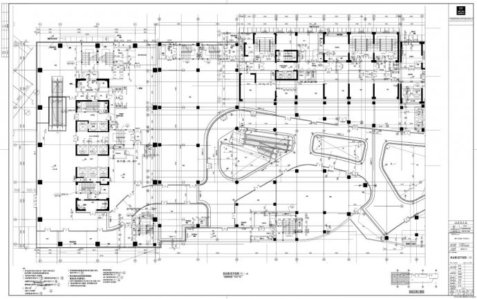 建筑底图商业楼二层平面图CAD_图1