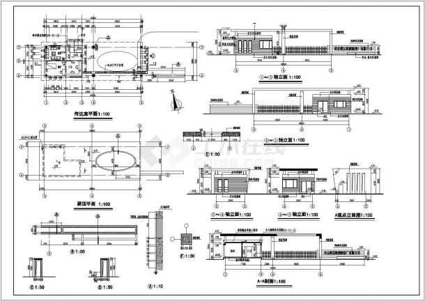 某工业厂房传达室设计图（共2张）-图二