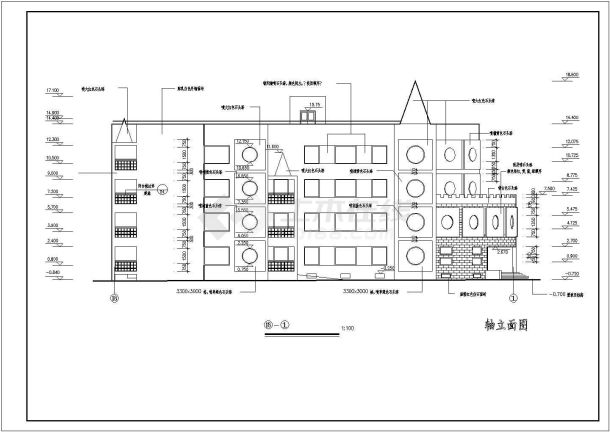 某地9班四层幼儿园施工图（含设计说明）-图二