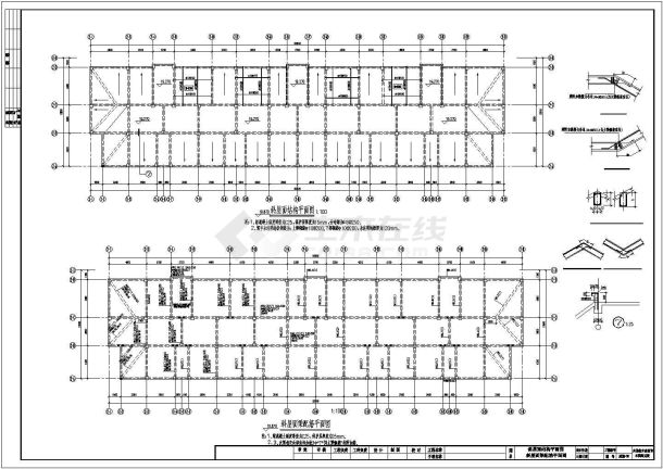 某四层框架结构住宅楼结构设计施工图-图二