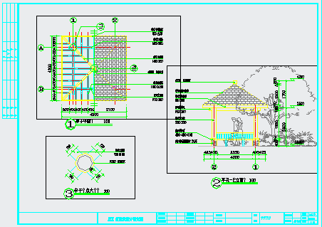 一套完整四角亭施工图(含效果图)-图一