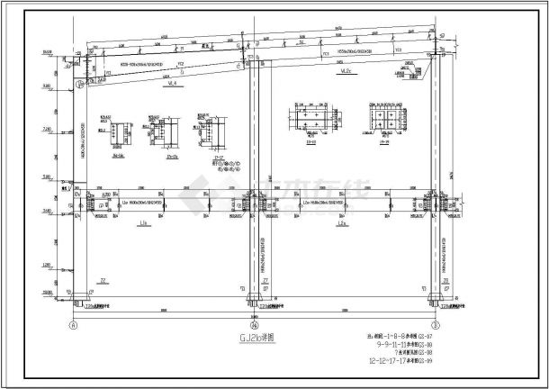 某工厂车间结构设计施工图（含说明）-图二