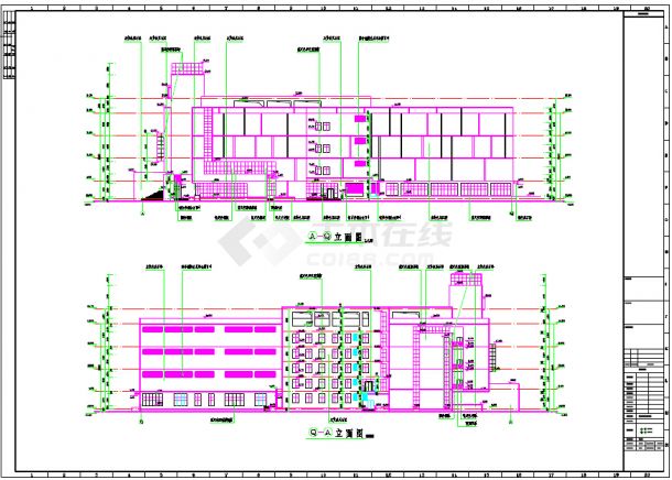 西南重点大学框架抗震墙结构教学示范楼结构施工图-图二