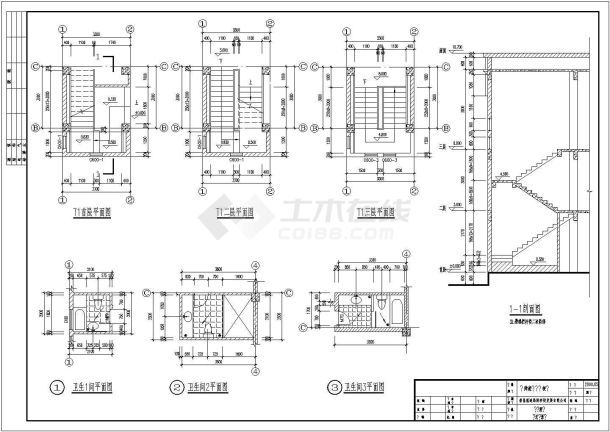 【广州】冠迪花园双连别墅施工图（CAD图纸）-图二