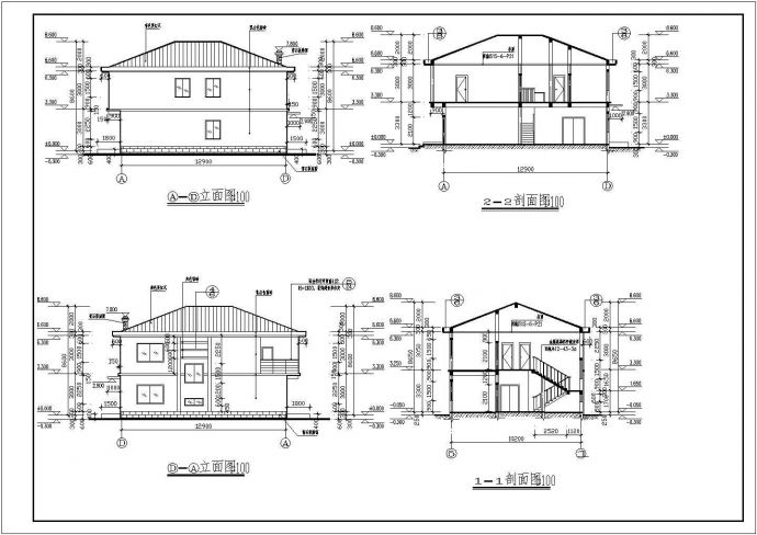 【海南】小型别墅建筑施工图纸（CAD图纸）_图1