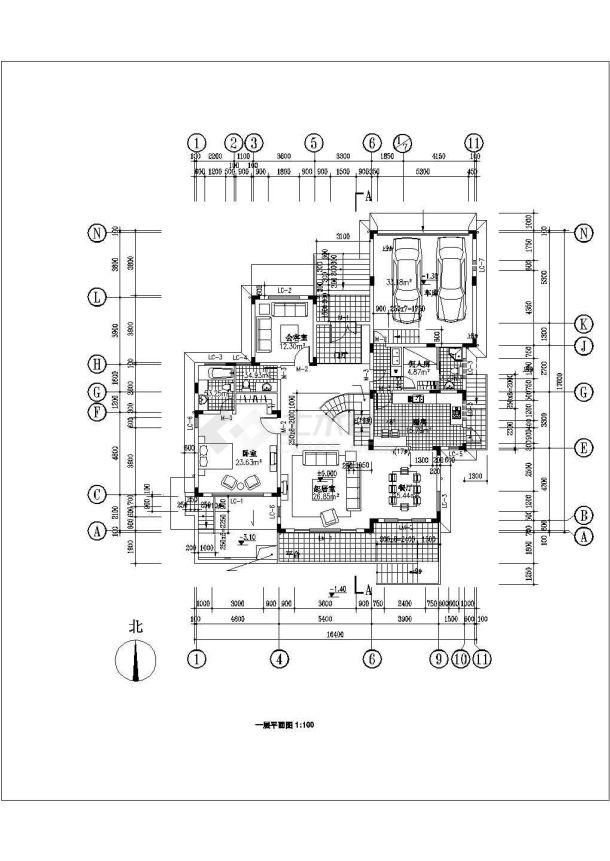 【山东】某两层别墅建筑设计施工图-图二