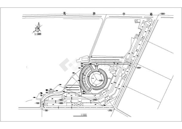 【江苏省】某地步行街规划建筑设计图-图一