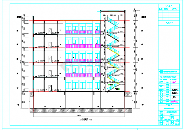 某地建桥先进制造产业园厂房楼建筑CAD图纸-图二