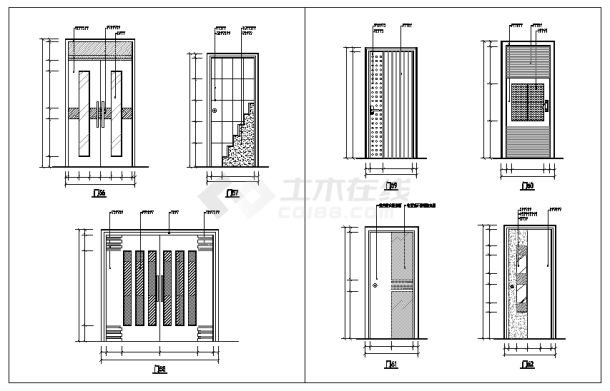 常用门大样CAD图集-图二