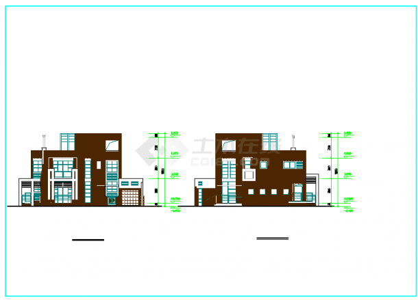【浙江】某地现代别墅建筑设计方案图纸-图二