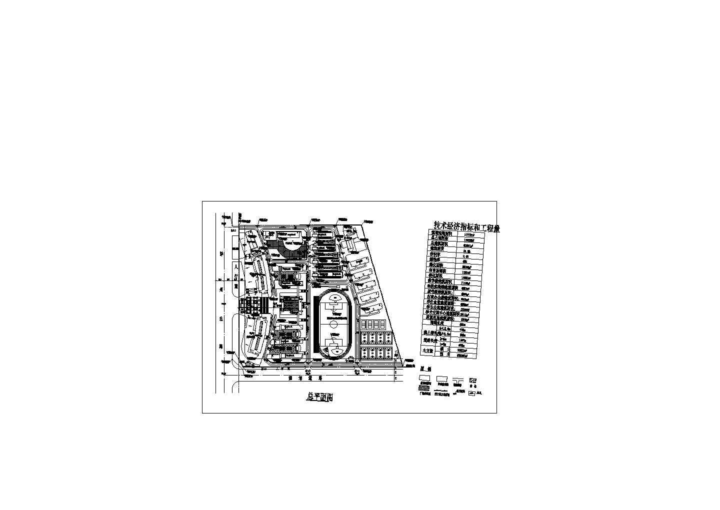 【湖州市】某中学建筑平面规划设计图