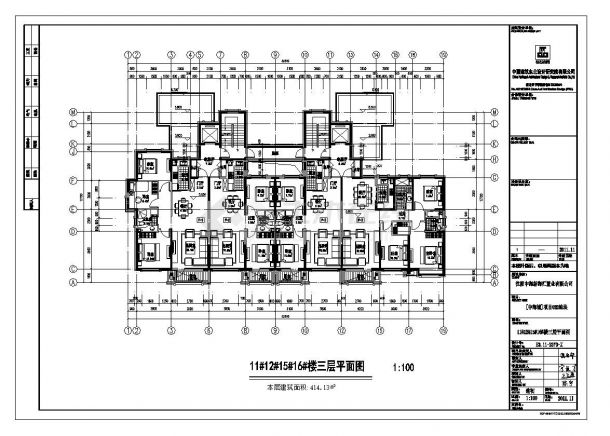 某住宅多种户型CAD平面图-图二