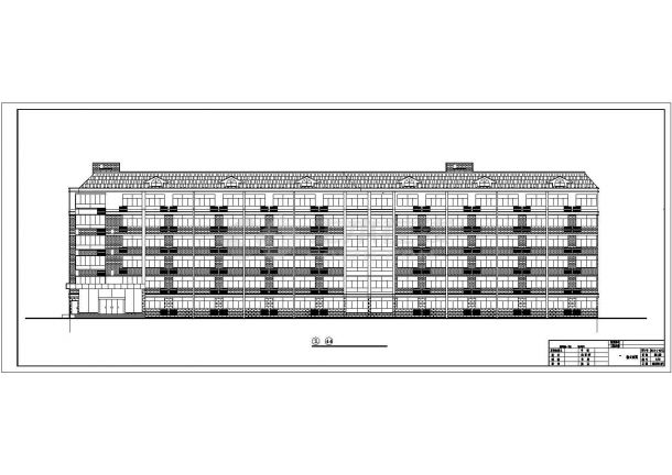 六层砌体结构学院公寓结构施工图（含建筑图）-图一