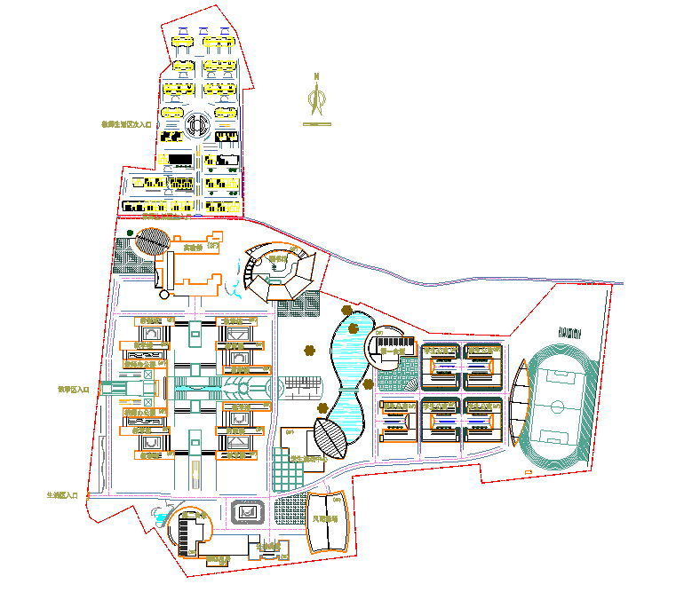 【肥东县】圣泉中学新区规划平面图