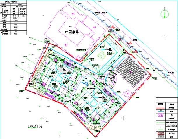 15层商住楼建筑设计总平面图-图一