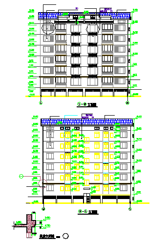 某地七层砖混住宅结构设计施工图纸-图一