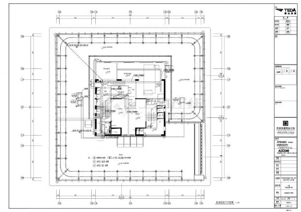 天津泰达现代服务产业区（MSD）泰达广场(荣泰大厦1号楼)F2座（机房层）电气平面CAD图.dwg-图一