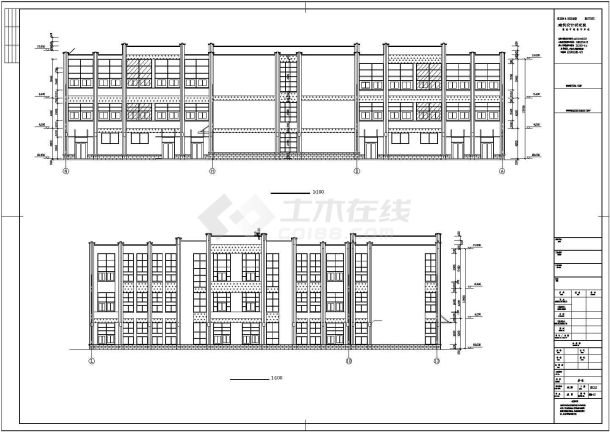 三层城市供水水质化验中心楼结构施工图（含建筑图）-图二