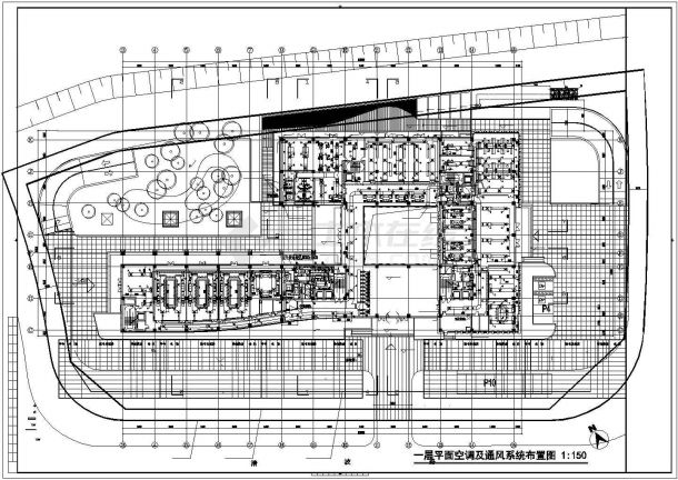 【上海】多层办公楼空调通风防排烟系统设计施工图（地源热泵系统）-图二