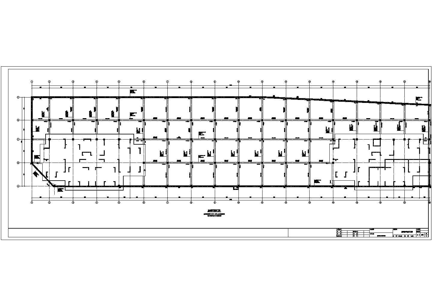 容纳97辆地下一层框架结构停车库结构施工图（含建筑图）