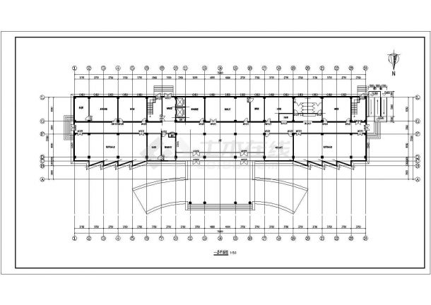 某九层办公楼建筑方案设计图-图二